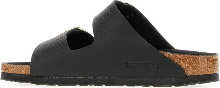 Black Microfiber Arizona Sandals - Image 3