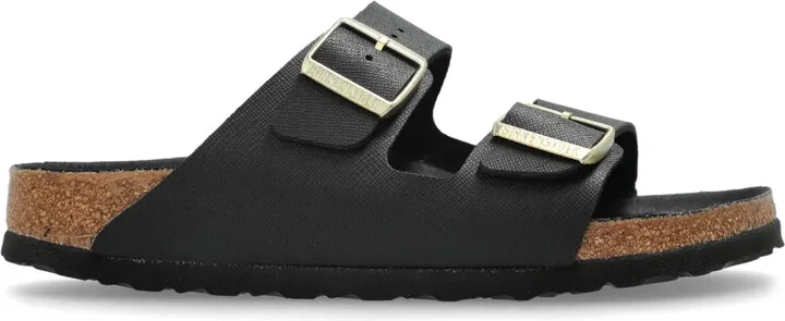 Black microfiber Arizona sandals