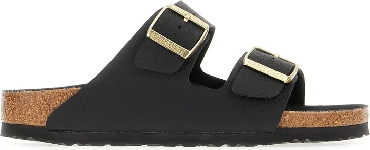 Black Microfiber Arizona Sandals