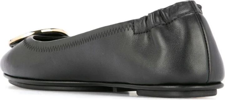 Black Minnie Logo Plaque Ballerina Shoes - Image 3