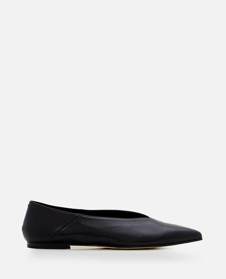 Black Moa Leather Ballerinas