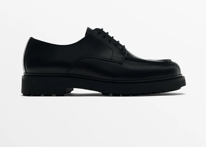 Black Moc Toe Shoes