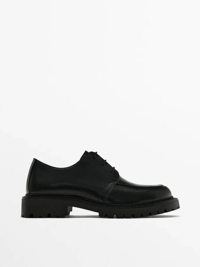 Black Moc Toe Shoes