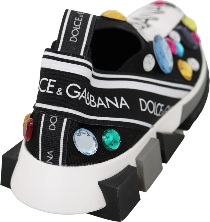 Black Multicolor Crystal Sneakers Women's Shoes - Image 2