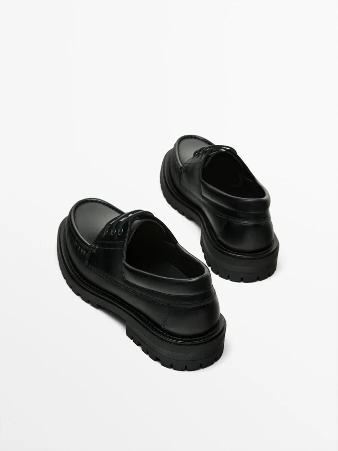 Black Nappa Deck Shoes - Image 4