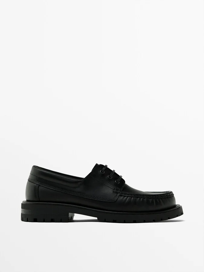 Black Nappa Deck Shoes