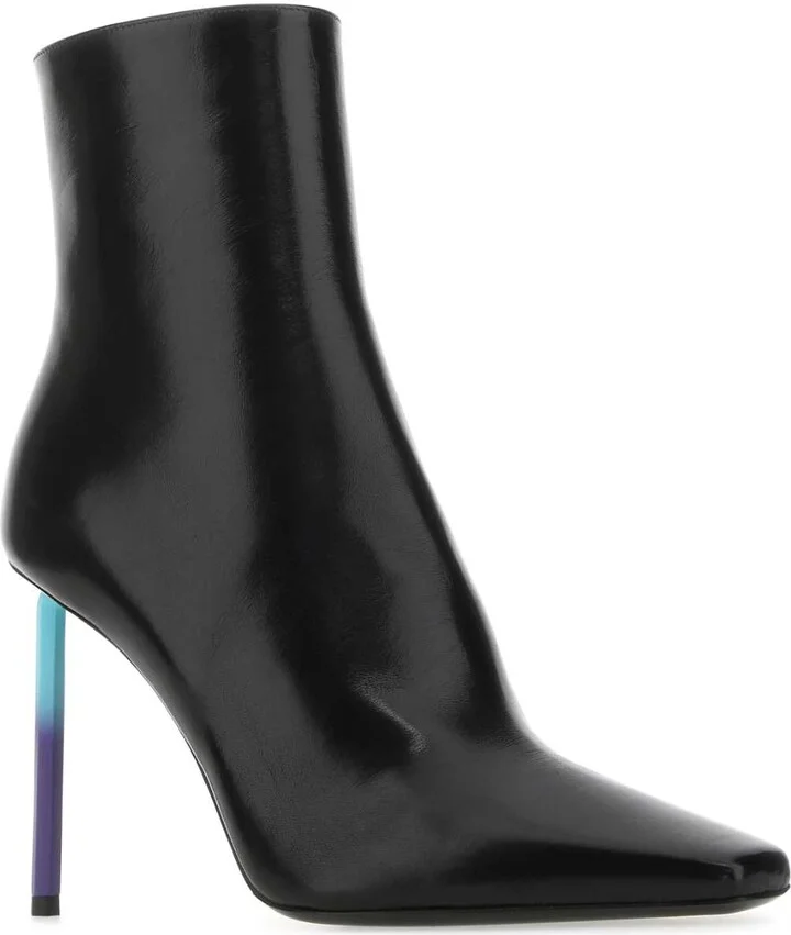 Black Nappa Leather Allen Ankle Boots - Image 2