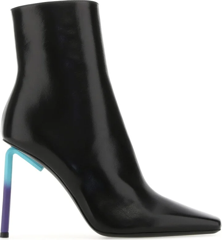 Black nappa leather Allen ankle boots