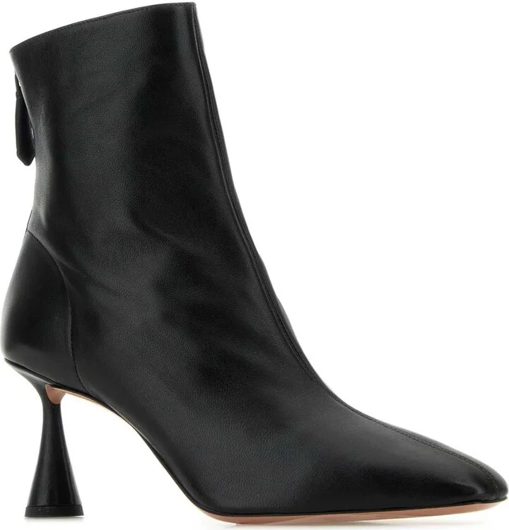 Black Nappa Leather Amore Ankle Boots - Image 2