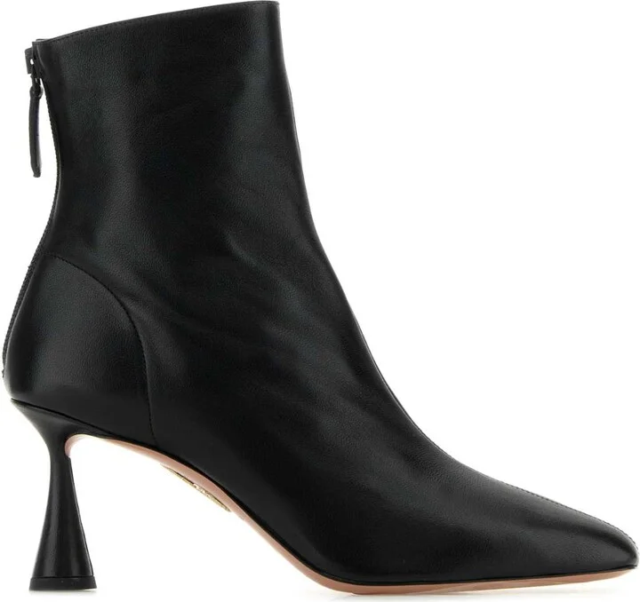 Black Nappa Leather Amore Ankle Boots