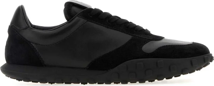 Black Nappa Leather And Suede Moon Sneakers