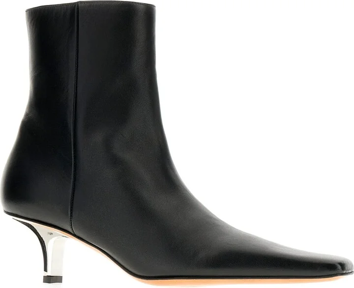 Black Nappa Leather Ankle Boots - Image 2