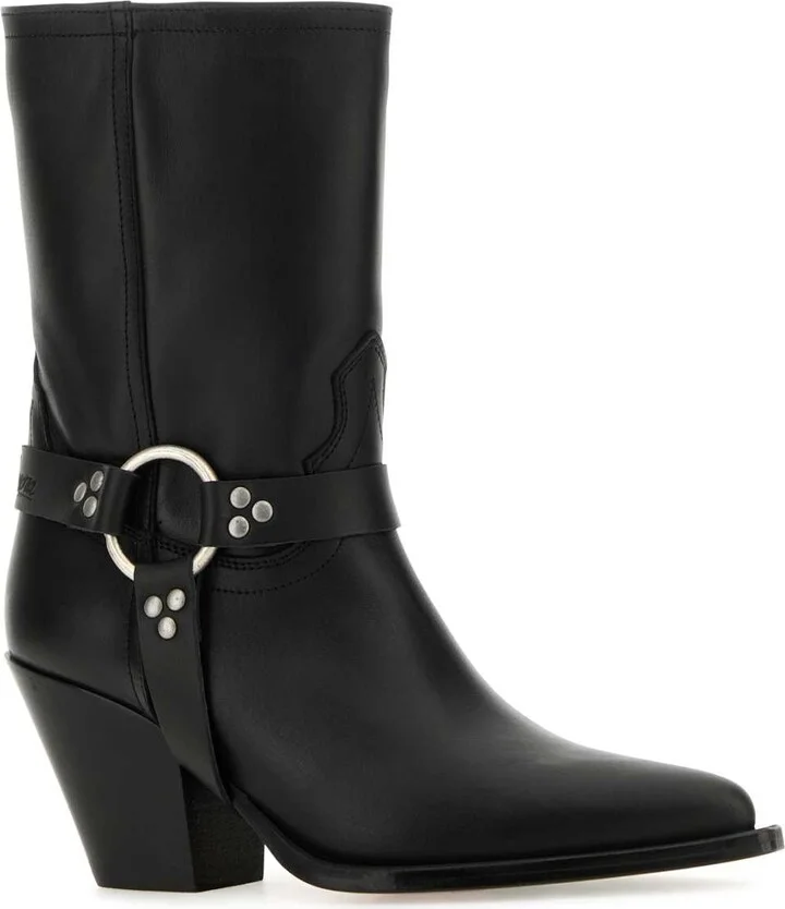 Black Nappa Leather Atoka Ankle Boots - Image 2