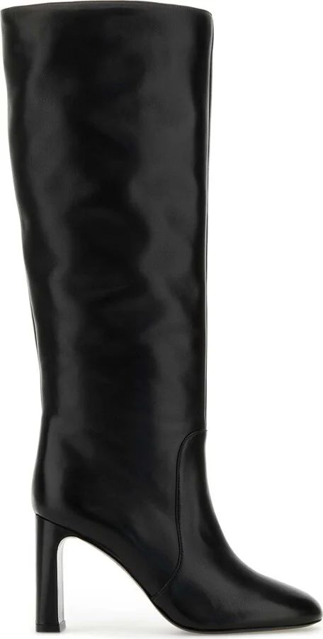 Black Nappa Leather Babette Boots