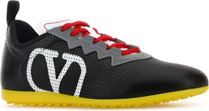 Black Nappa Leather Chromathon Sneakers - Image 2