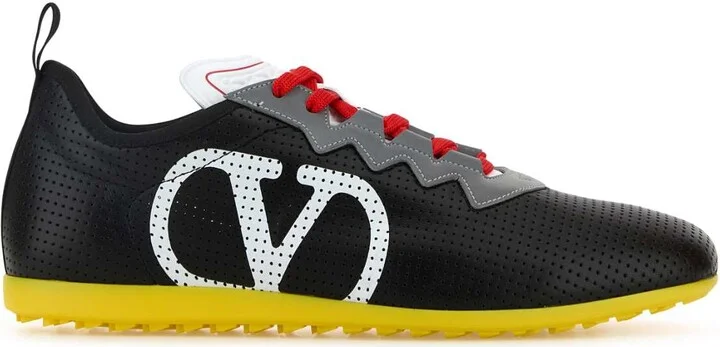 Black Nappa Leather Chromathon Sneakers