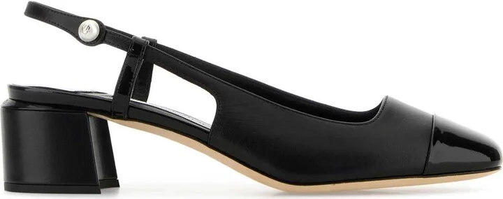 Black Nappa Leather Elisa Pumps