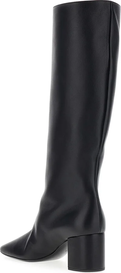 Black Nappa Leather Jackie Boots - Image 3