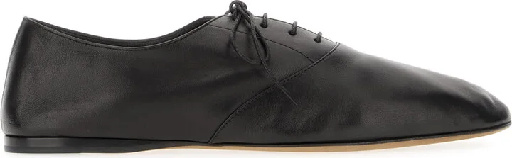 Black Nappa Leather Lace-up Shoes