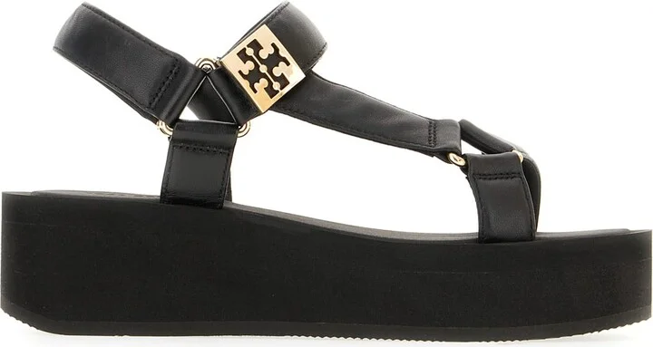 Black Nappa Leather Mellow Sandals