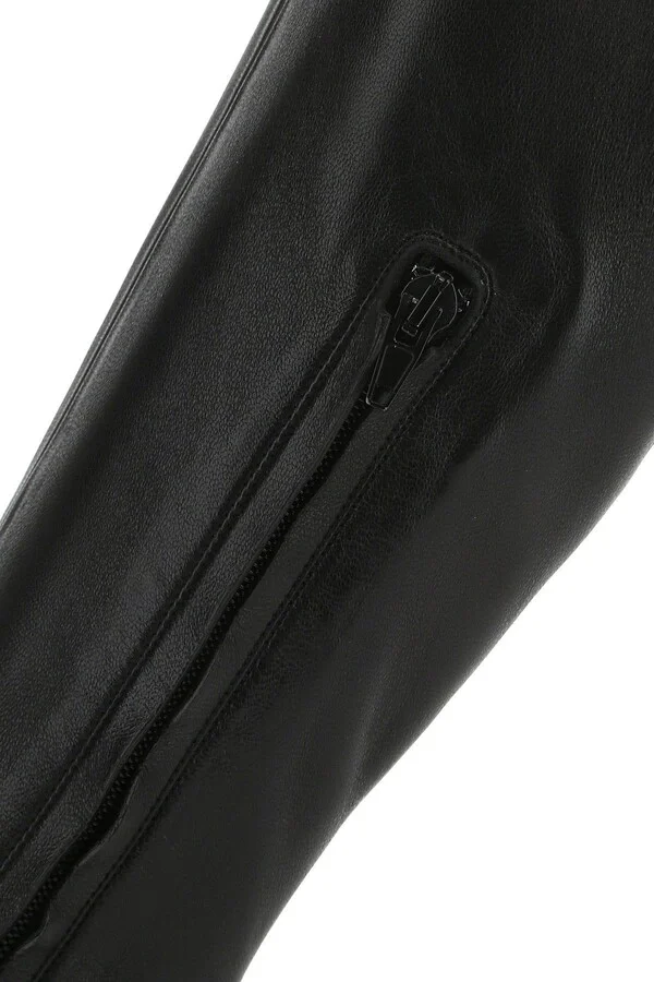 Black Nappa Leather Show Boots - Image 4