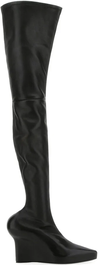 Black Nappa Leather Show Boots