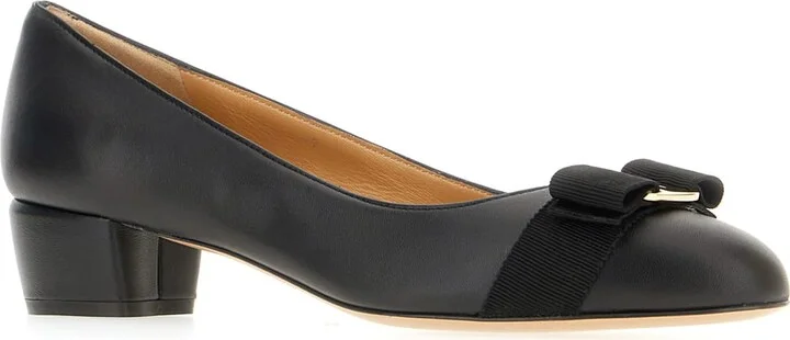 Black Nappa Leather Vara Pumps - Image 2