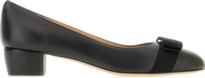 Black Nappa Leather Vara Pumps
