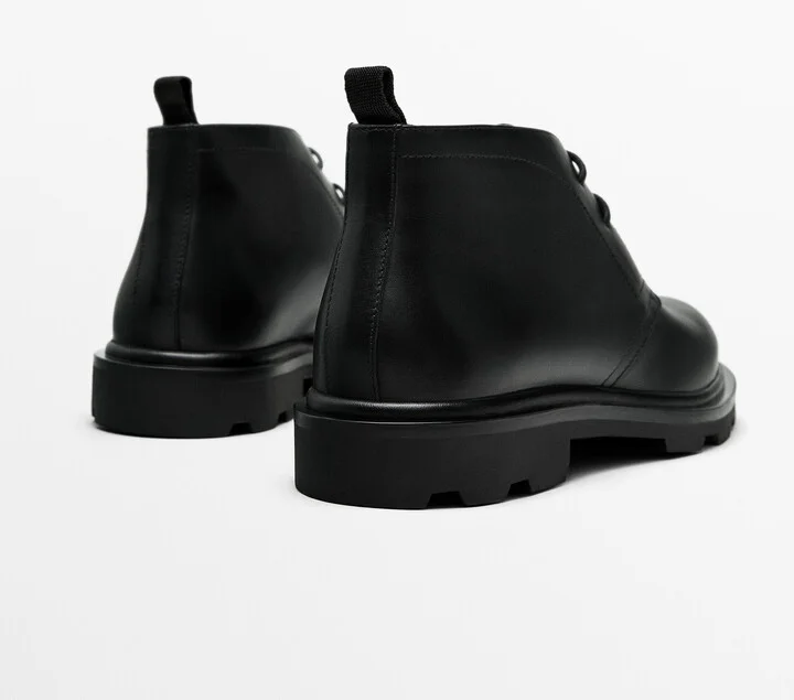 Black Nappa Safari Boots - Image 4