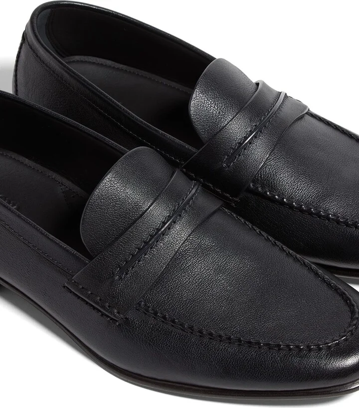 Black Natural Grain Leather Loafer - Image 4