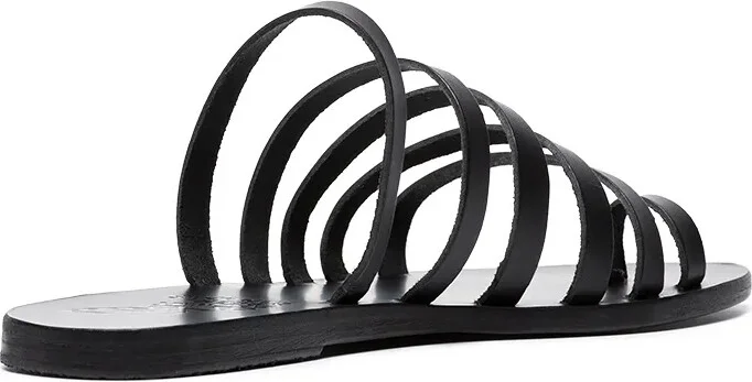 Black Niki Leather Sandals - Image 4