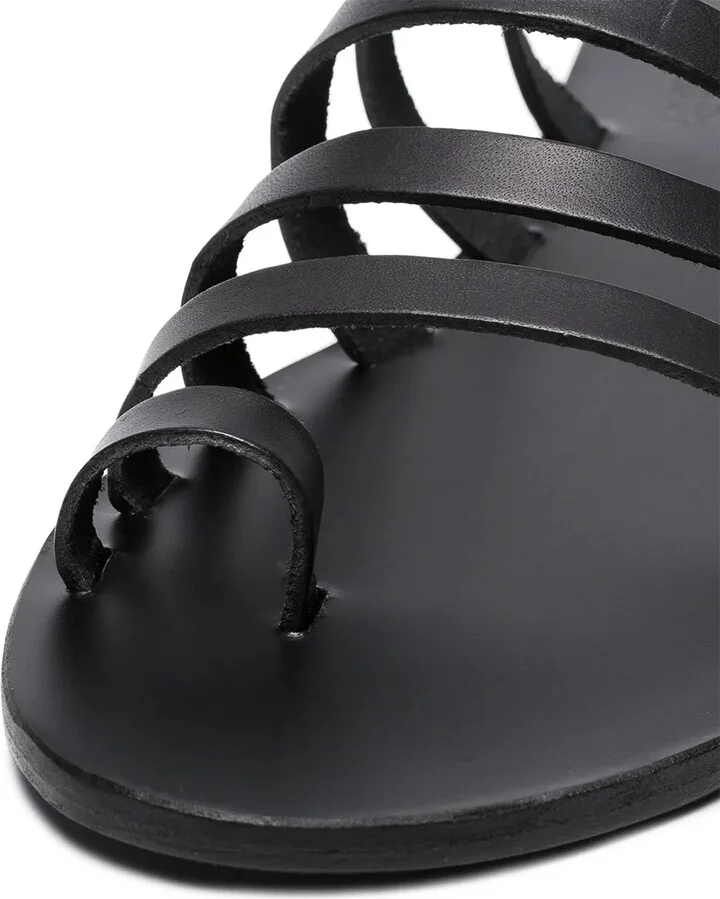 Black Niki Leather Sandals - Image 5