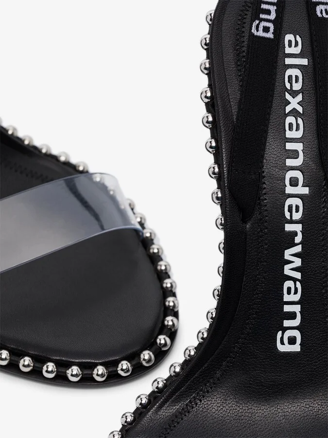 Black Nova 105 Slingback Leather Sandals - Image 2