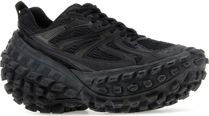 Black Nylon And Mesh Bouncer Sneakers - Image 2