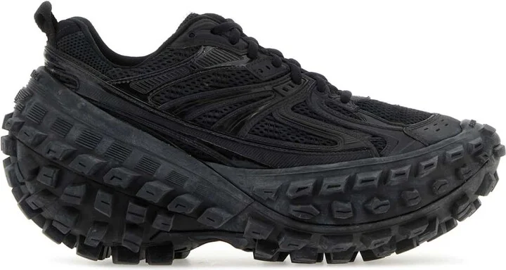 Black Nylon And Mesh Bouncer Sneakers