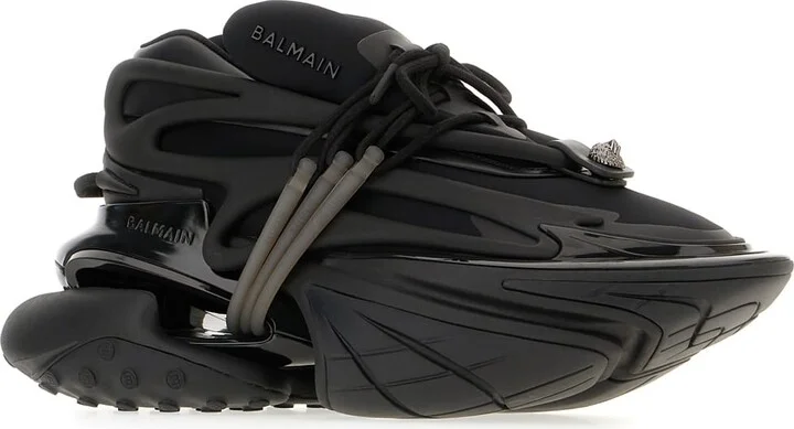 Black Nylon Blend Unicorn Sneakers - Image 2
