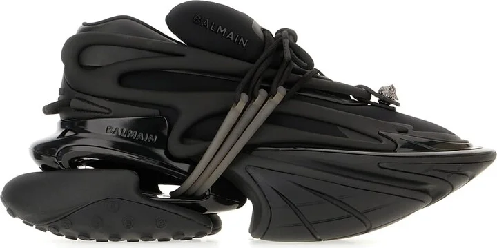 Black Nylon Blend Unicorn Sneakers