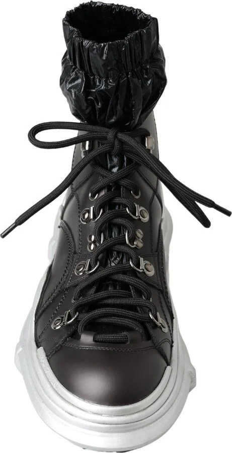 Black Nylon Galileo High Top Sneakers Men's Shoes - Image 4