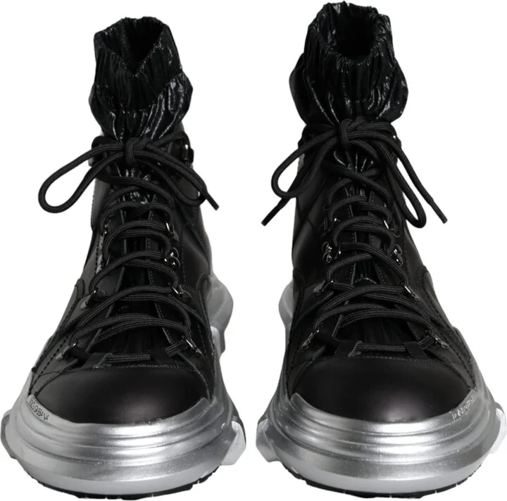 Black Nylon Galileo High Top Sneakers Men's Shoes - Image 2