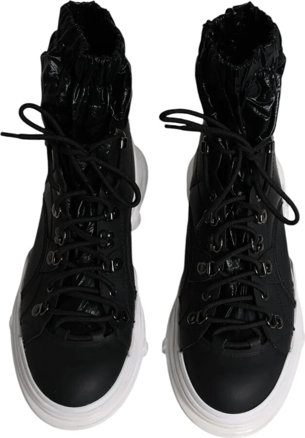 Black Nylon Galileo High Top Sneakers Men's Shoes - Image 3