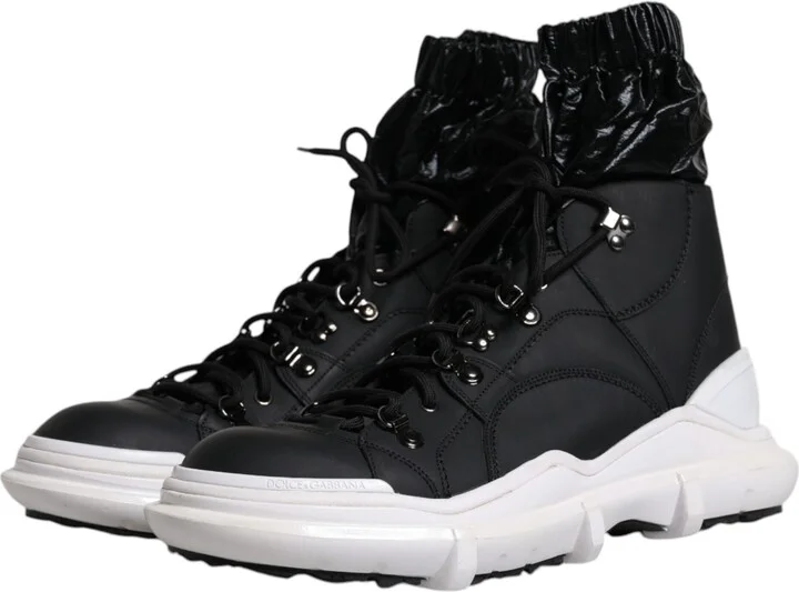 Black Nylon Galileo High Top Sneakers Men's Shoes - Image 4