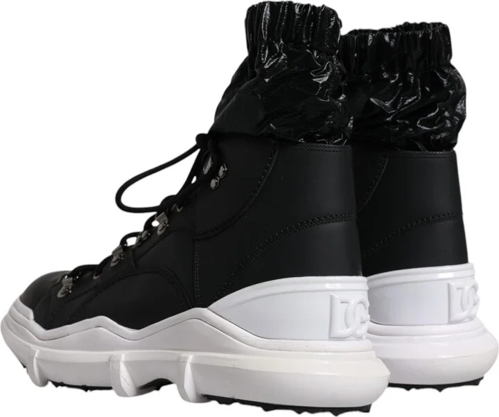 Black Nylon Galileo High Top Sneakers Men's Shoes - Image 5