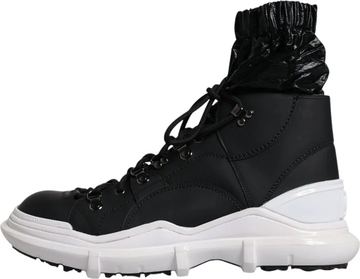 Black Nylon Galileo High Top Sneakers Men's Shoes - Image 6