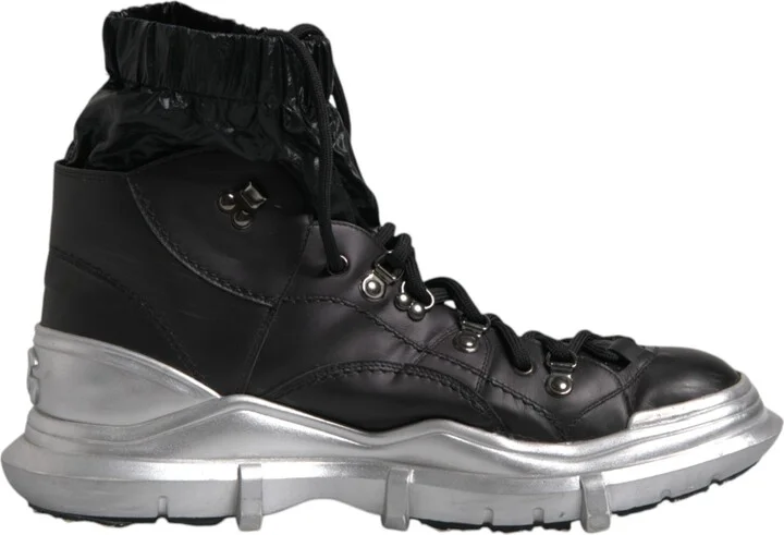 Black Nylon Galileo High Top Sneakers Men's Shoes (Pre-Owned)