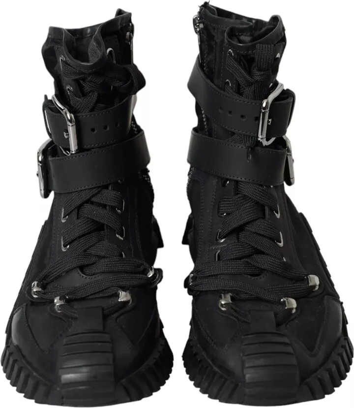 Black Nylon NS1 High Top Sneakers Women's Shoes (Pre-Owned) - Image 2