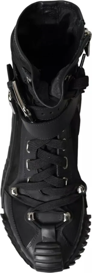 Black Nylon NS1 High Top Sneakers Women's Shoes (Pre-Owned) - Image 5