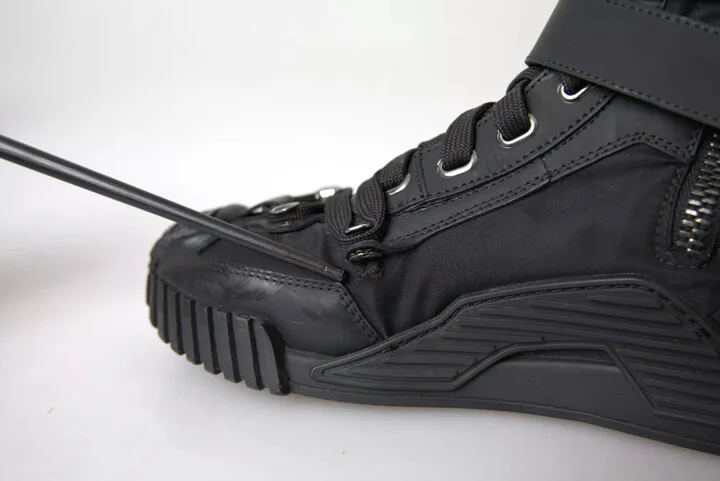 Black Nylon NS1 High Top Sneakers Women's Shoes (Pre-Owned) - Image 6