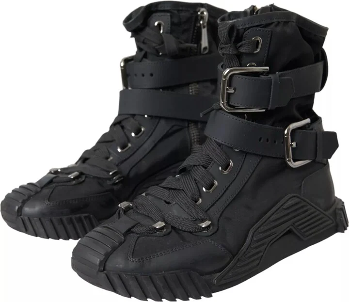Black Nylon NS1 High Top Sneakers Women's Shoes (Pre-Owned)
