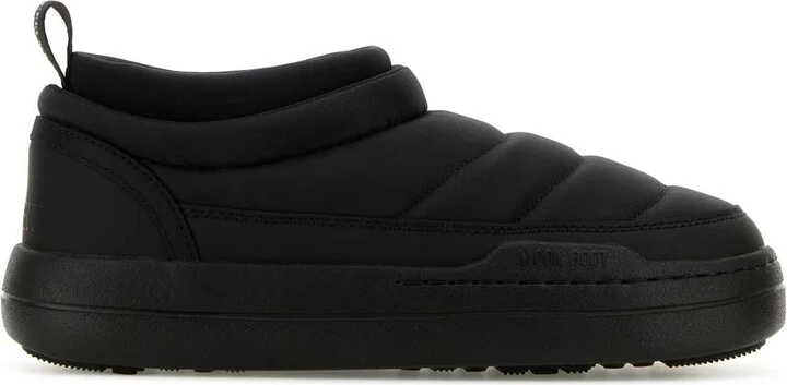 Black Nylon Park Soft Ankle Boots