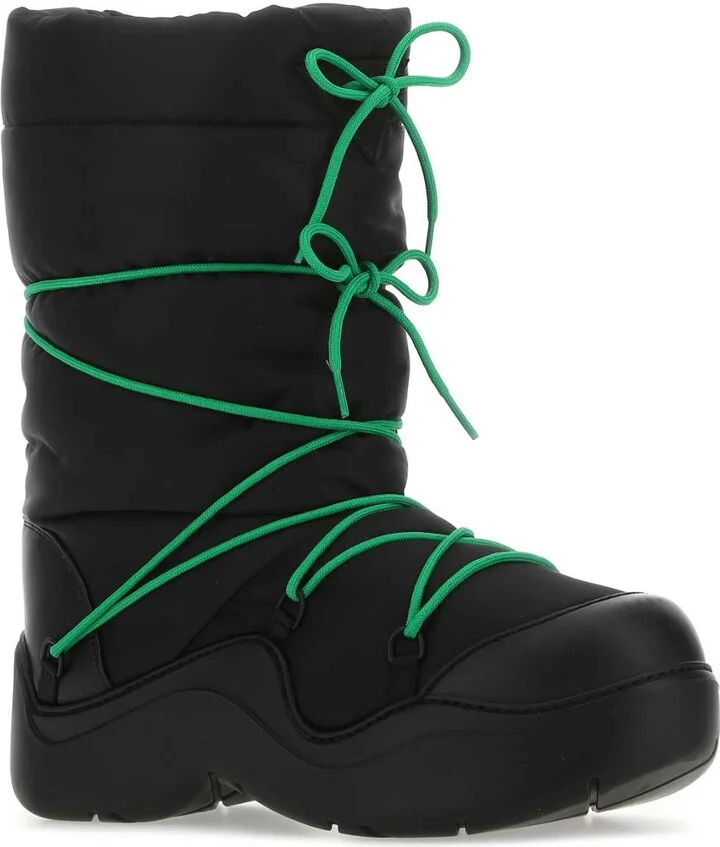 Black Nylon Puddle Bomber Boots - Image 2